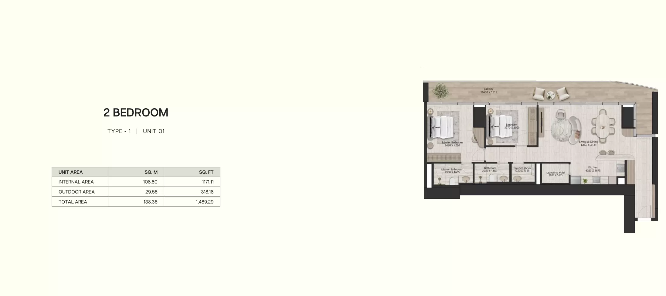 typeSize floor plan for IL VENTO