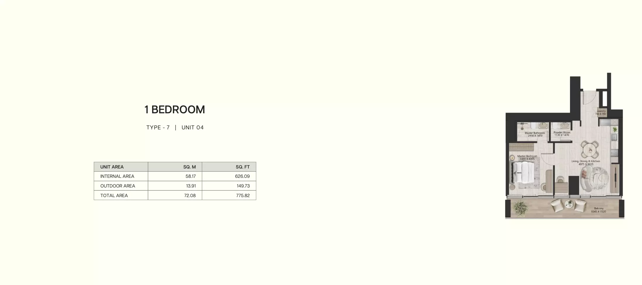 typeSize floor plan for IL VENTO