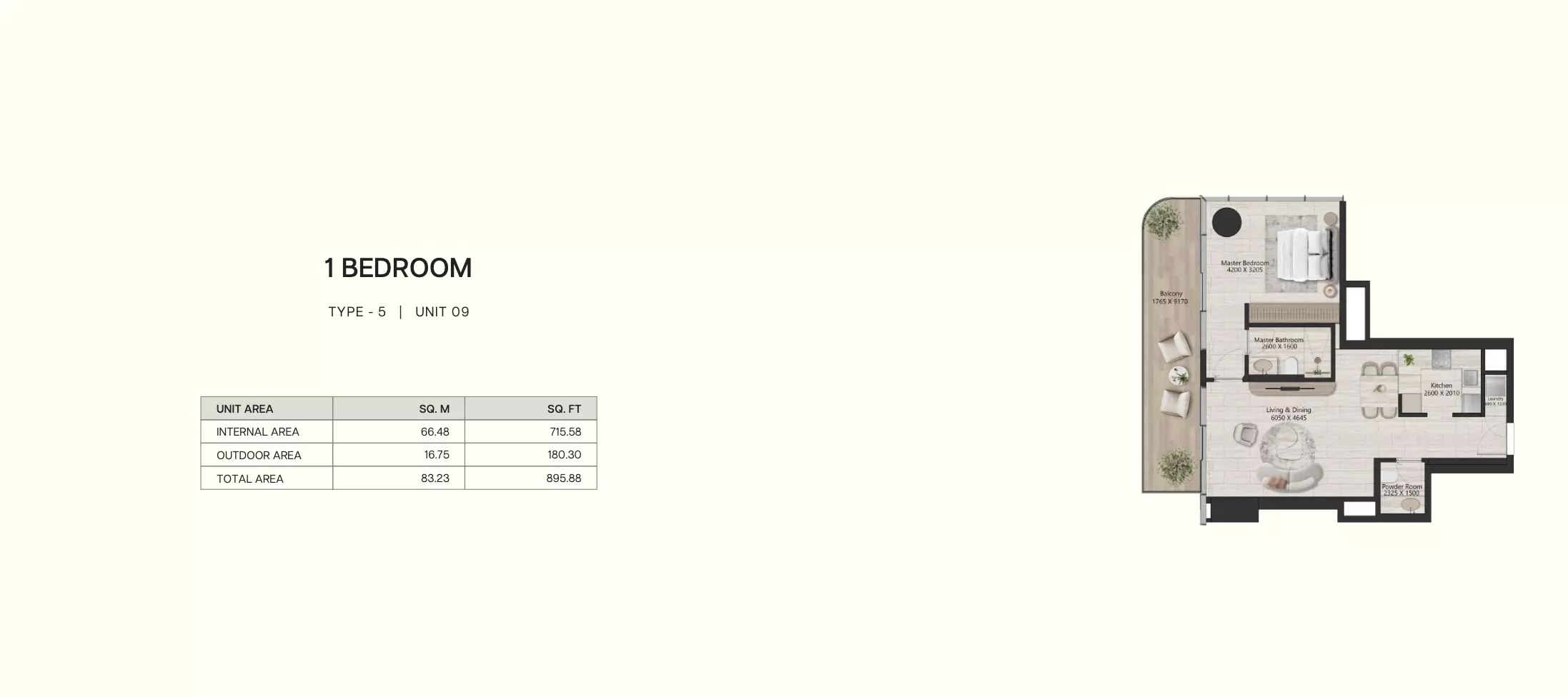 typeSize floor plan for IL VENTO