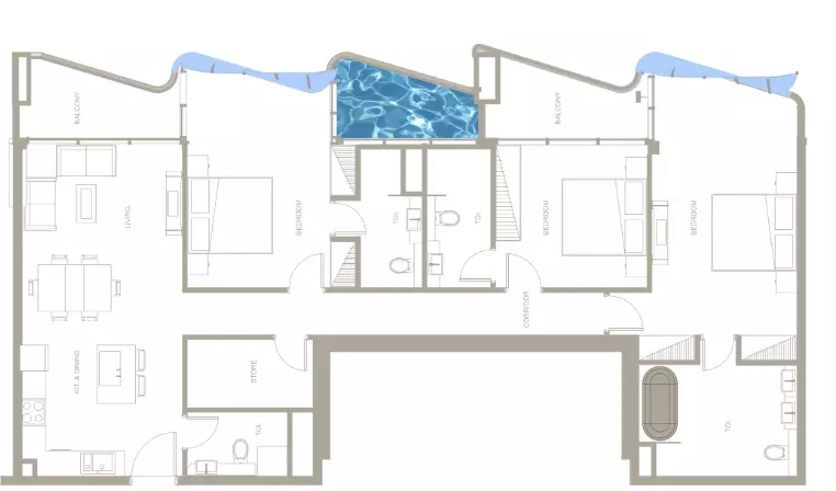 typeSize floor plan for Iluka