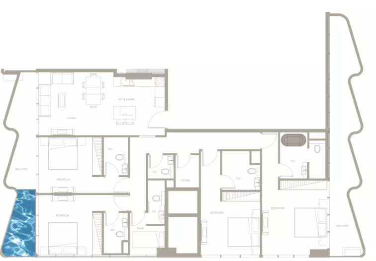 typeSize floor plan for Iluka