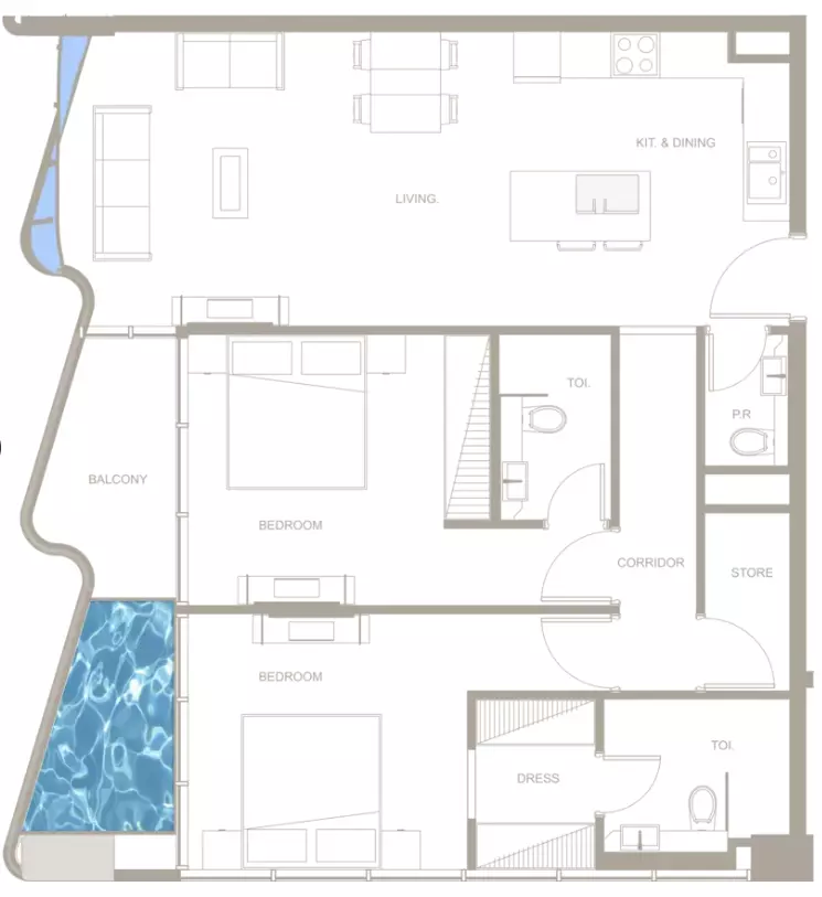 typeSize floor plan for Iluka