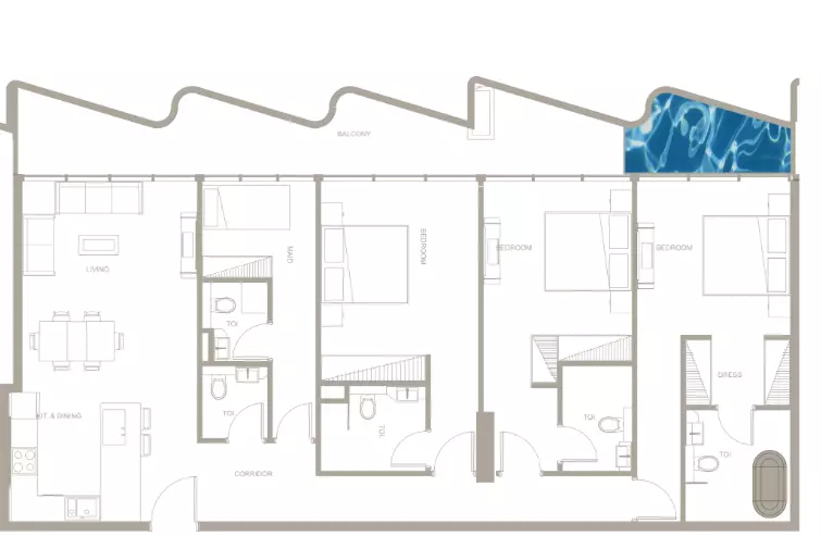 typeSize floor plan for Iluka