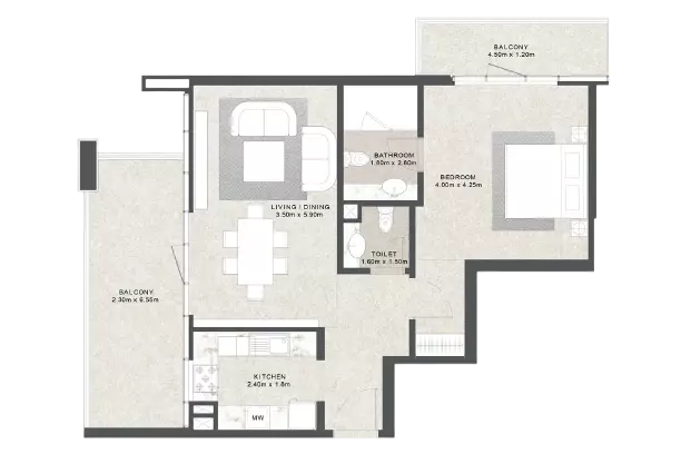 typeSize floor plan for Jamal By Aras