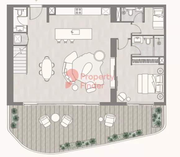 typeSize floor plan for Kempinski Residences