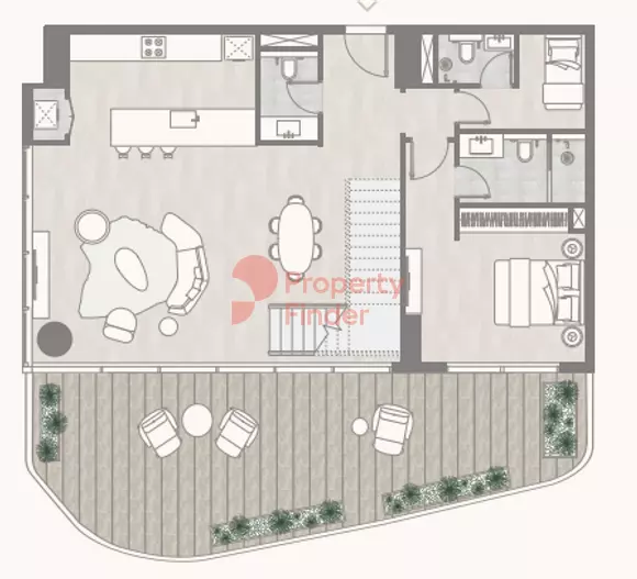 typeSize floor plan for Kempinski Residences