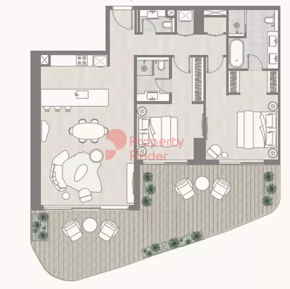 typeSize floor plan for Kempinski Residences