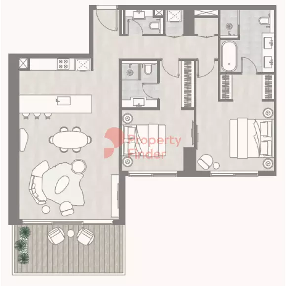 typeSize floor plan for Kempinski Residences