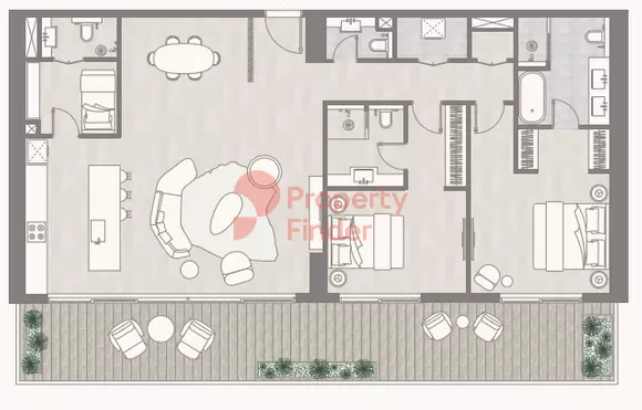 typeSize floor plan for Kempinski Residences