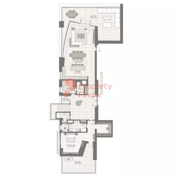 typeSize floor plan for LIV Waterside