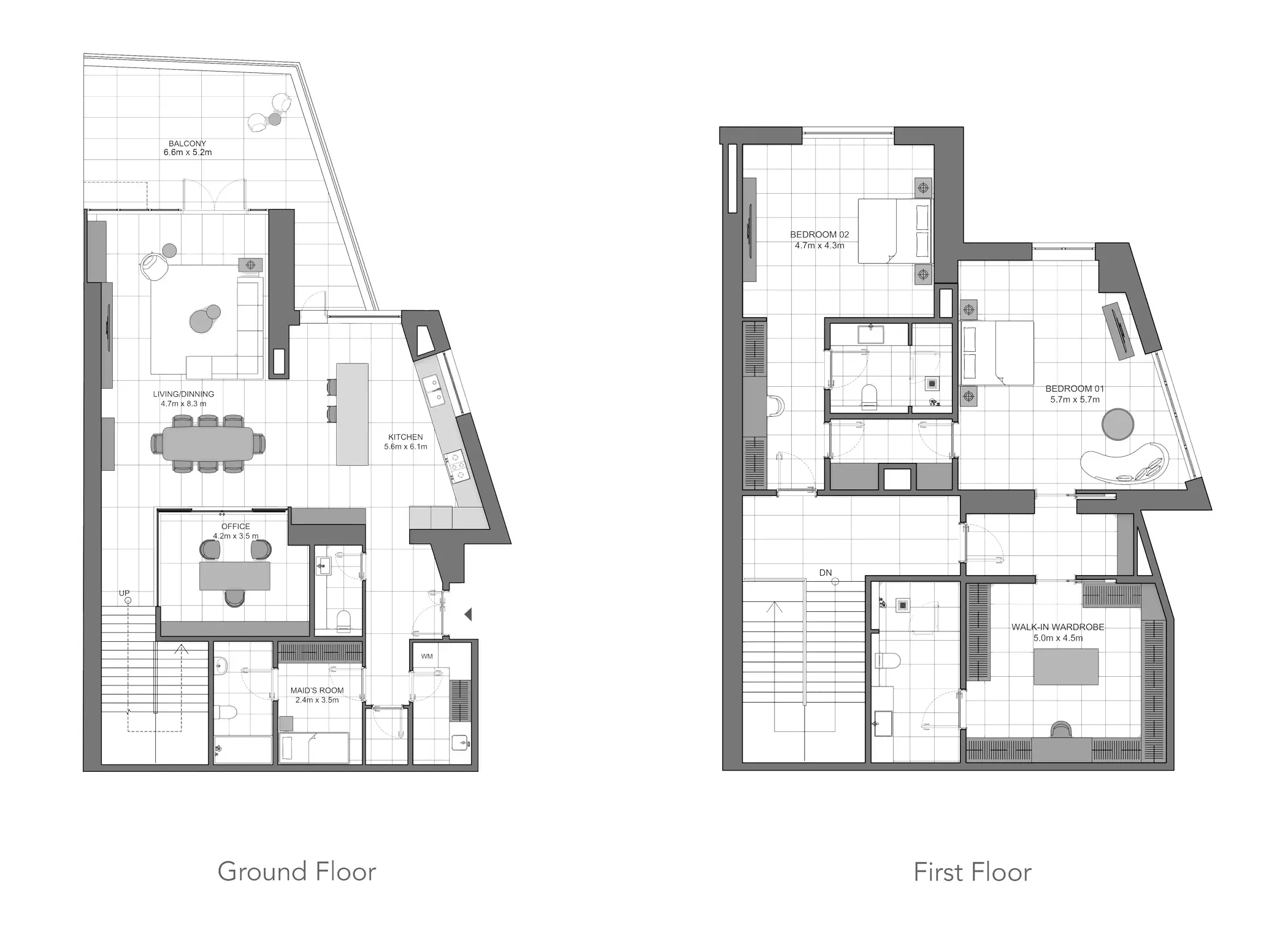 typeSize floor plan for LIV Waterside