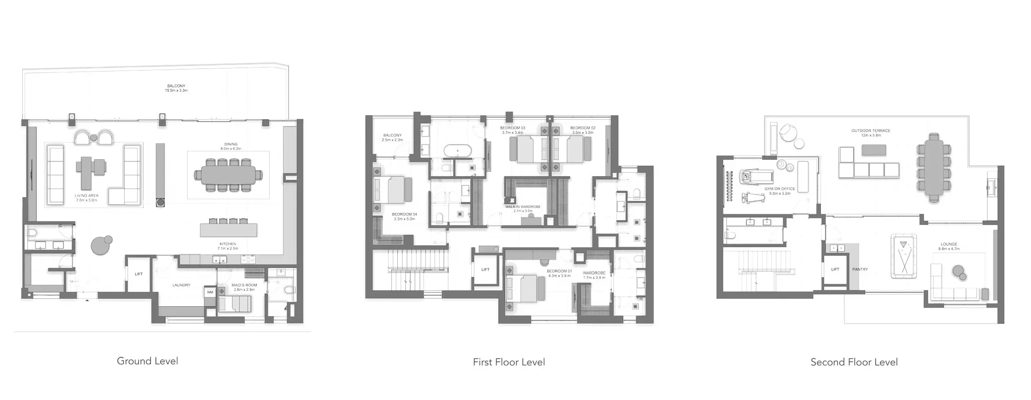 typeSize floor plan for LIV Waterside