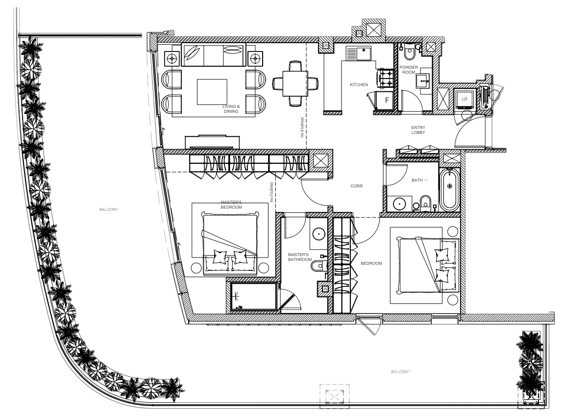 typeSize floor plan for LOCI Residences