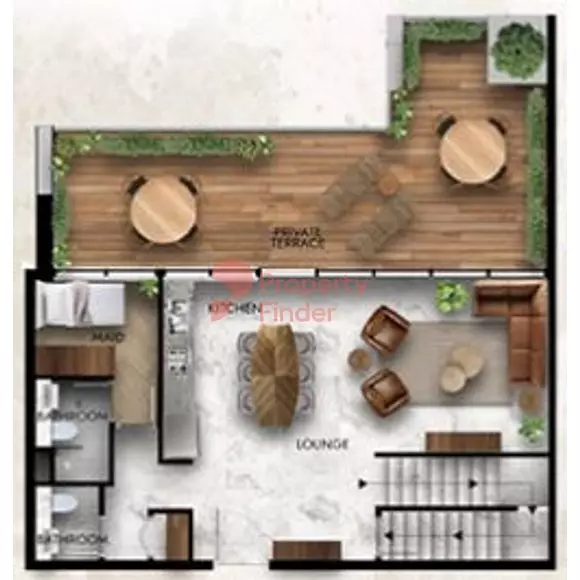 typeSize floor plan for Lucky 2 Residence