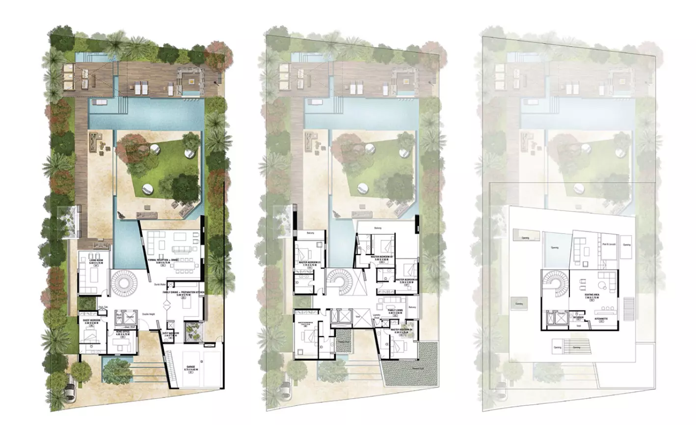 typeSize floor plan for Lunaria Al Barari