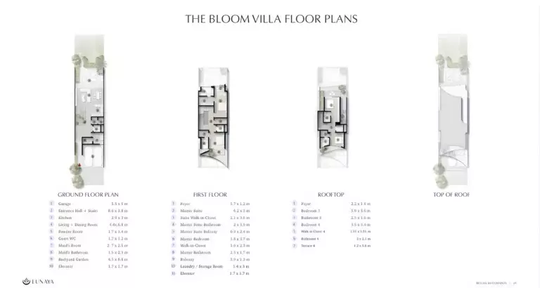 typeSize floor plan for Lunaya