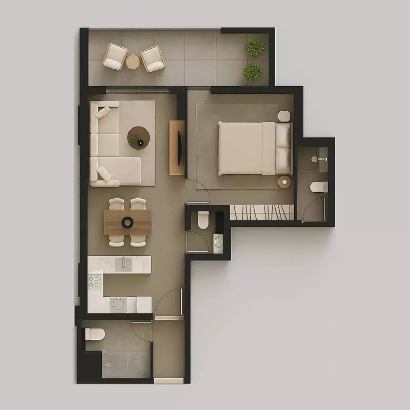 typeSize floor plan for MAAK Residence