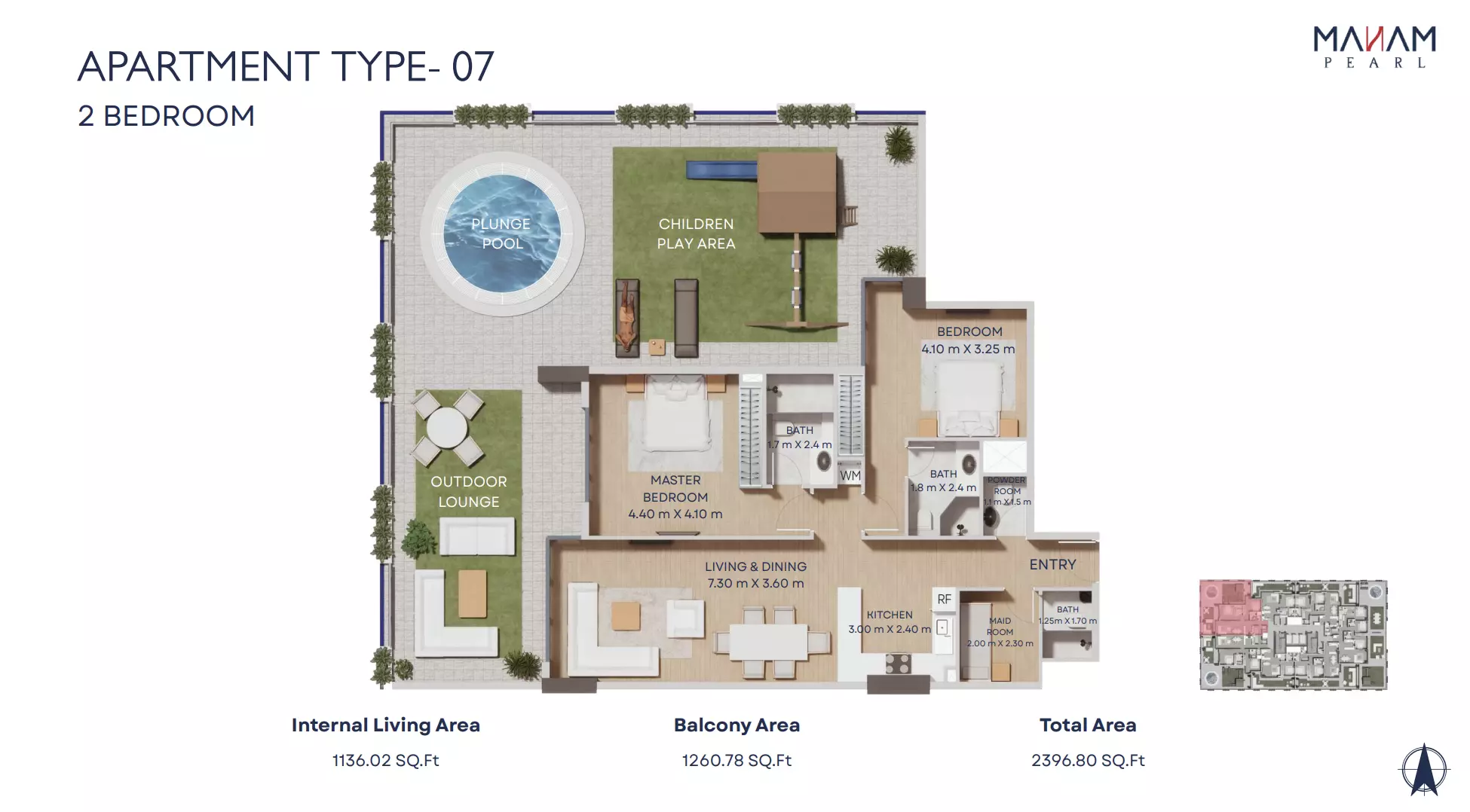 typeSize floor plan for Manam Pearl