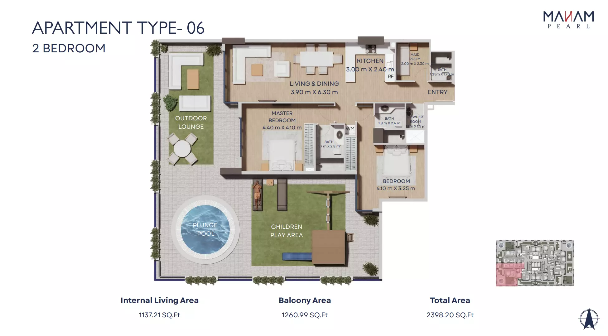 typeSize floor plan for Manam Pearl