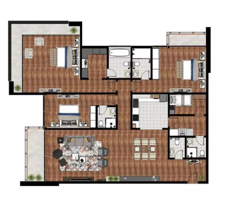 typeSize floor plan for Mariane Tower