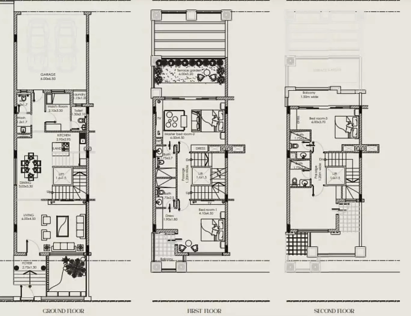 typeSize floor plan for Marwa Homes Phase 3 By New World