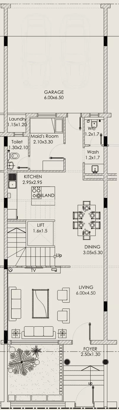 typeSize floor plan for Marwa Homes Phase 3 By New World