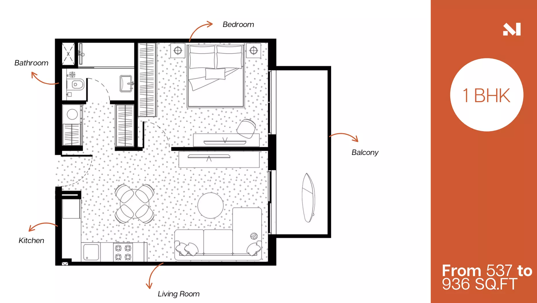 typeSize floor plan for Metropoint
