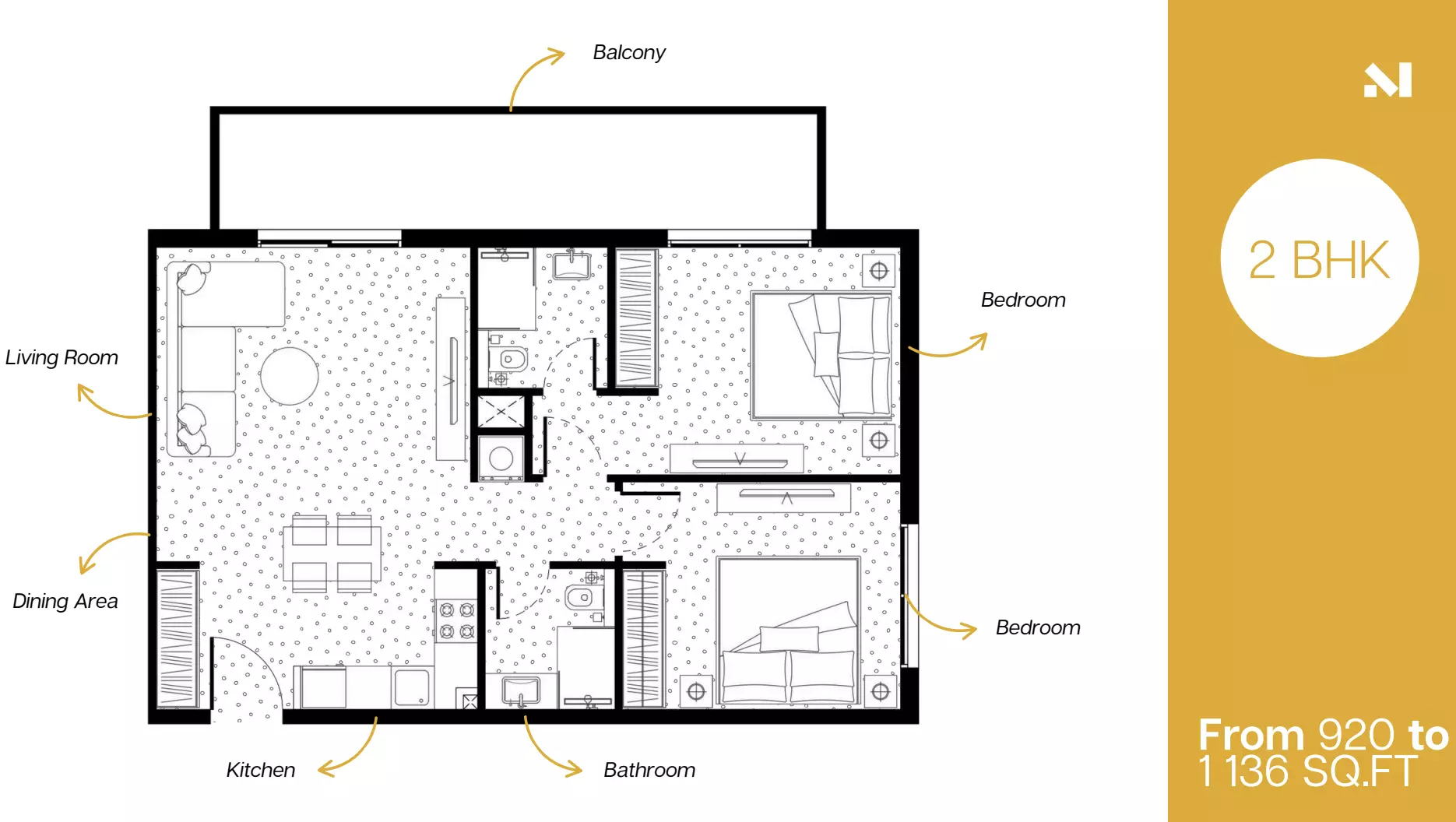 typeSize floor plan for Metropoint