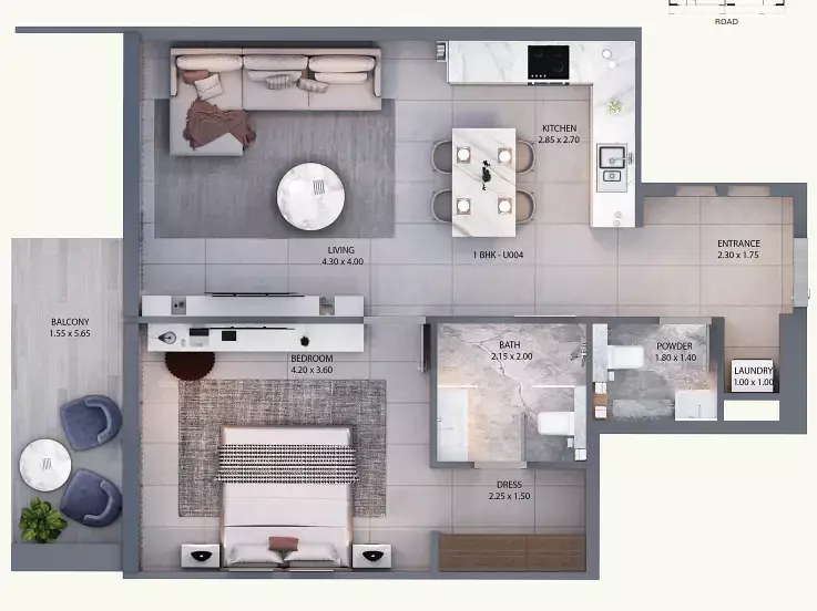 typeSize floor plan for Minati Homes 1