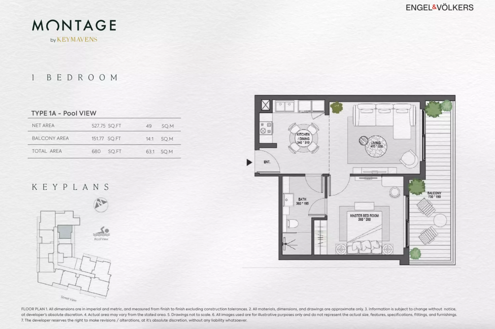 typeSize floor plan for Montage
