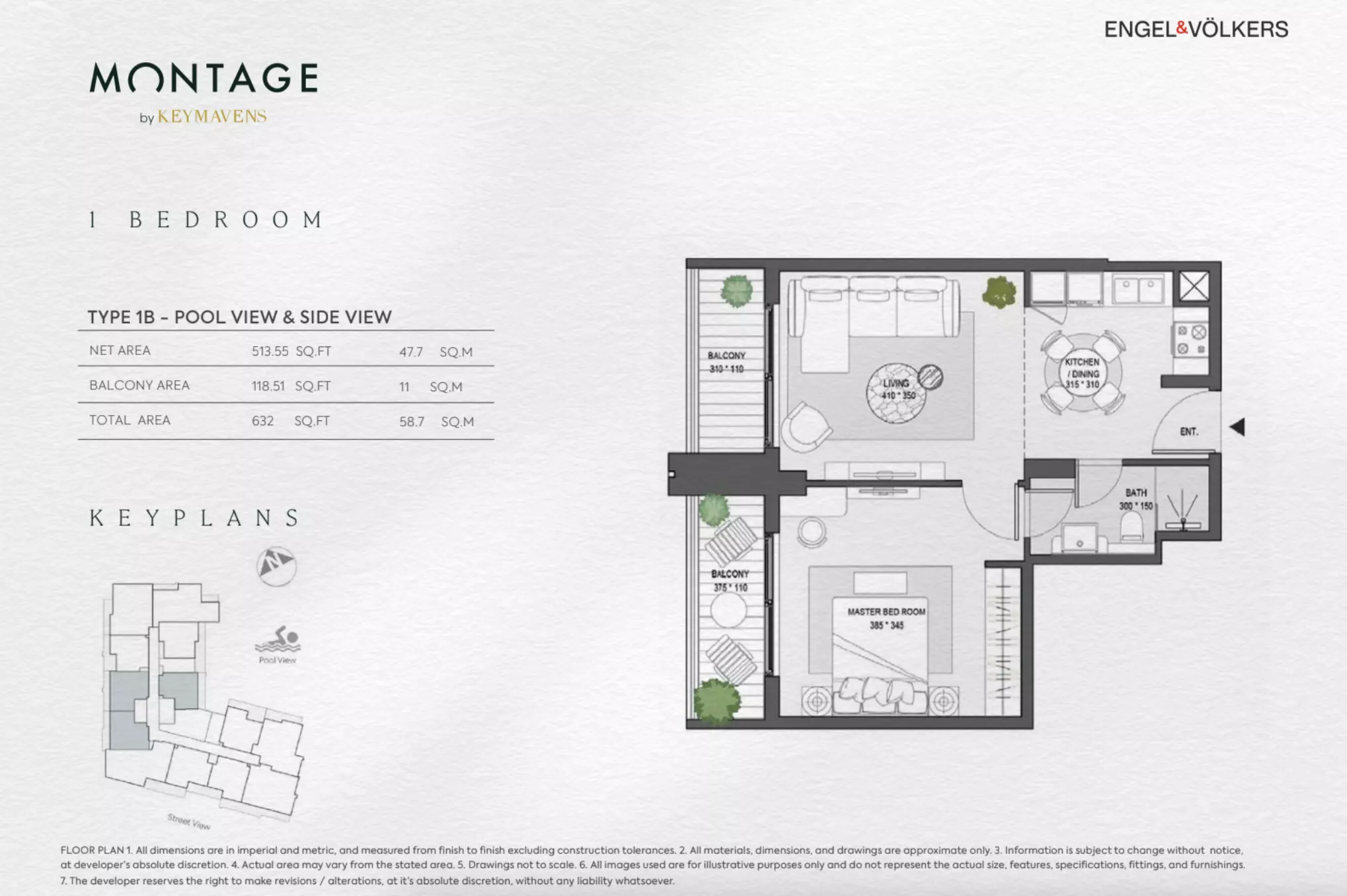 typeSize floor plan for Montage