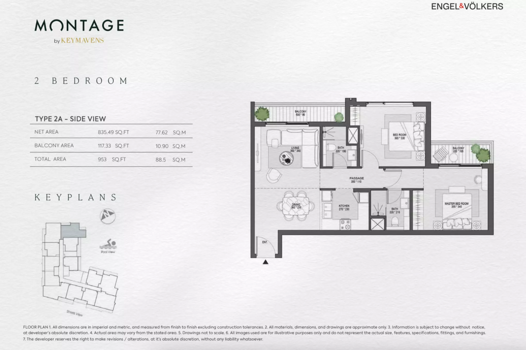 typeSize floor plan for Montage
