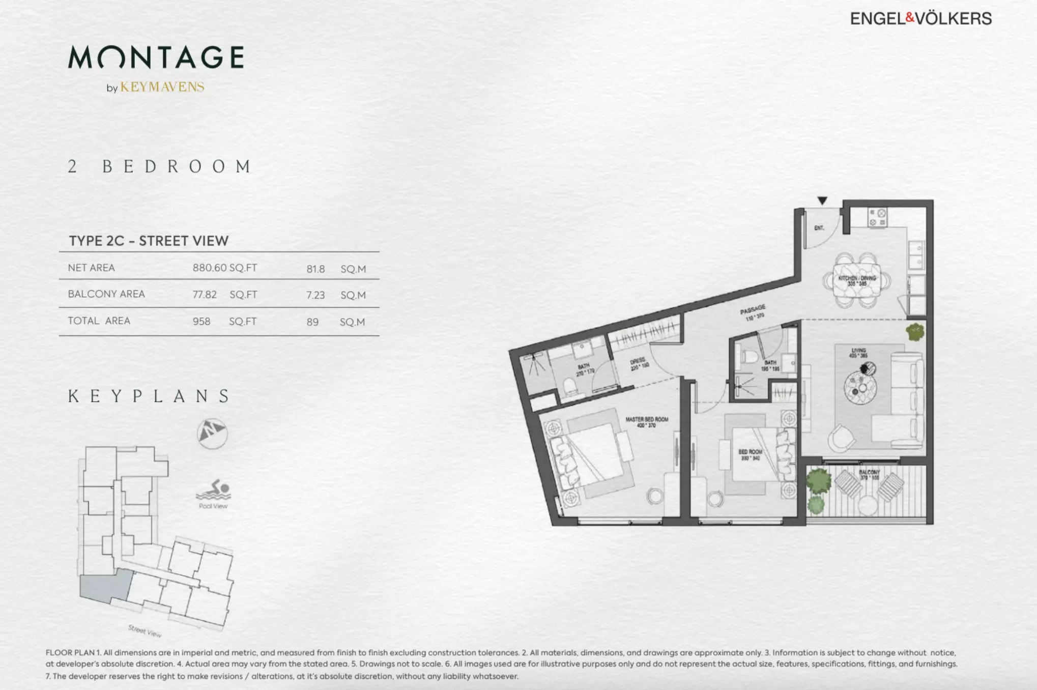 typeSize floor plan for Montage