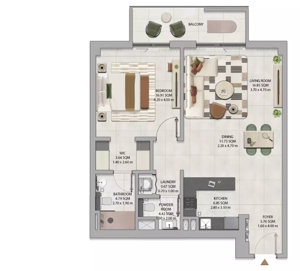 typeSize floor plan for Neon Tower