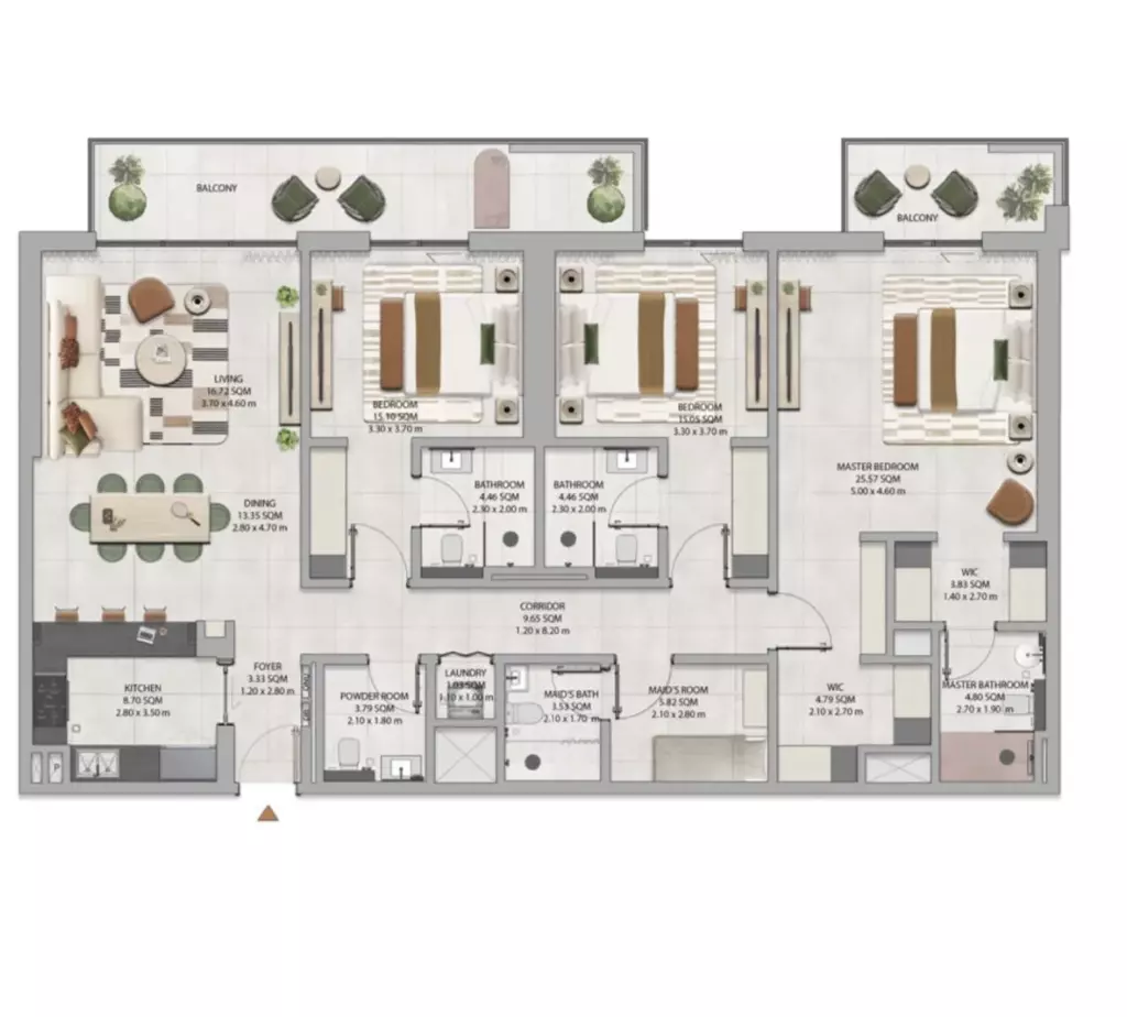 typeSize floor plan for Neon Tower