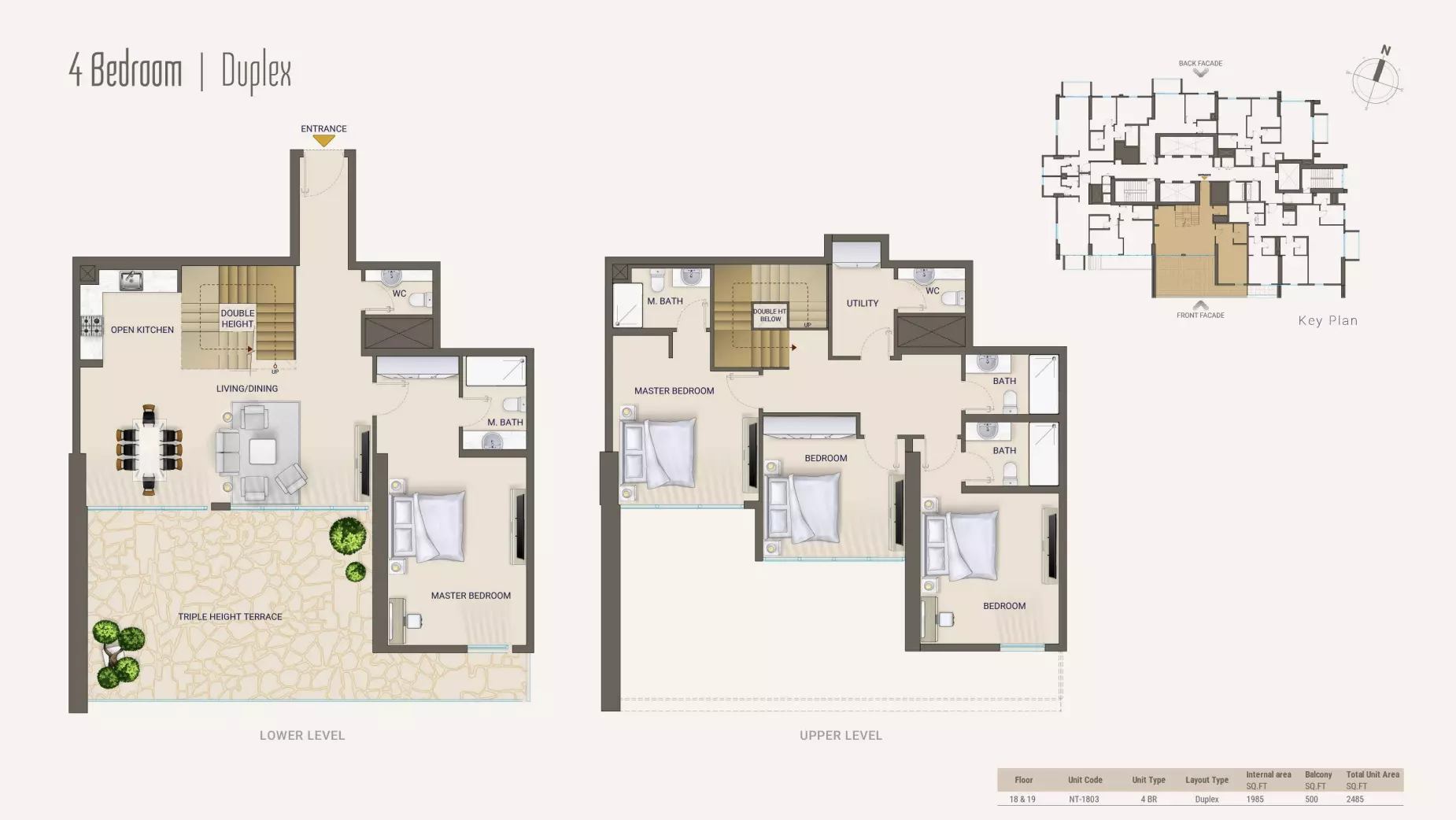 typeSize floor plan for Nexara Tower