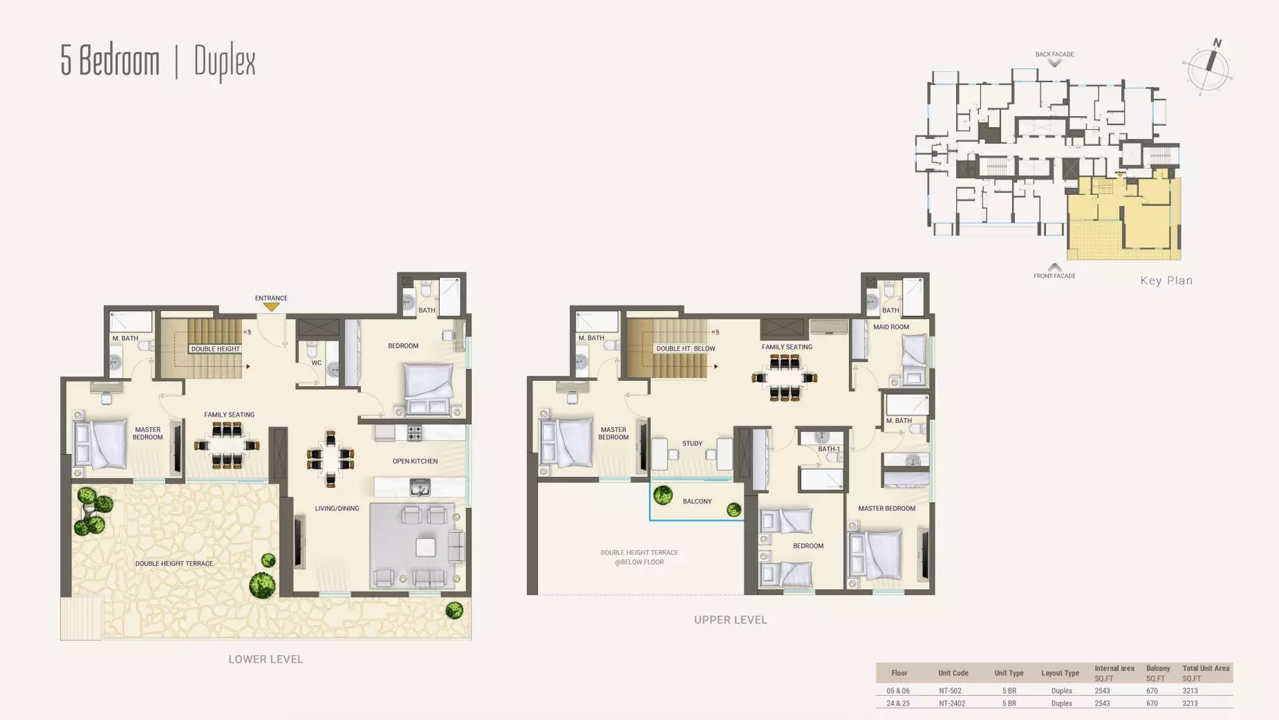 typeSize floor plan for Nexara Tower