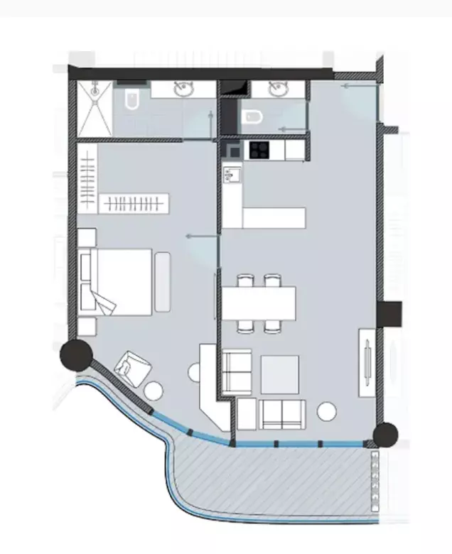 typeSize floor plan for Next Coral