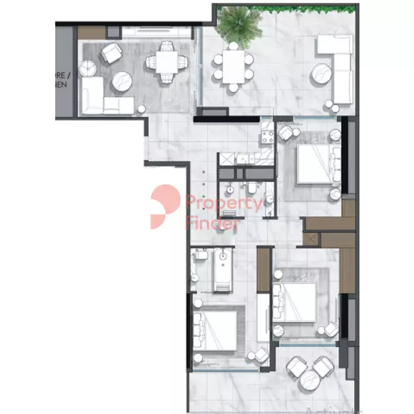typeSize floor plan for North 43