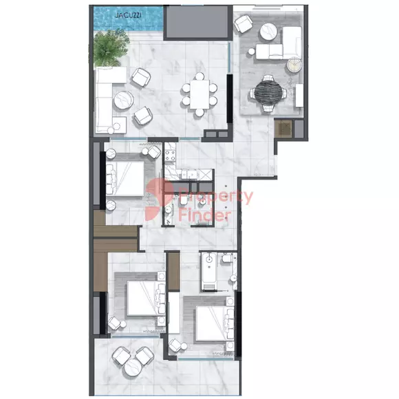 typeSize floor plan for North 43