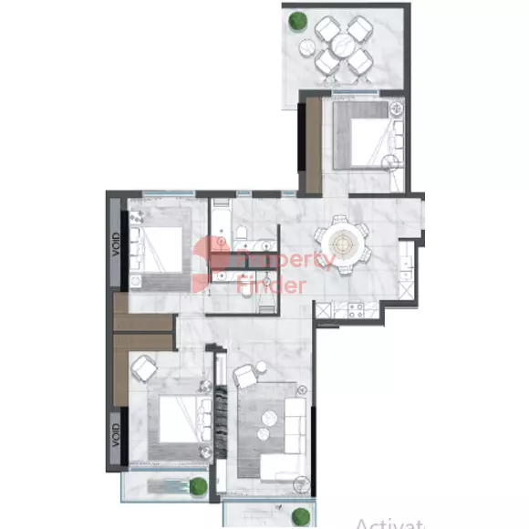 typeSize floor plan for North 43