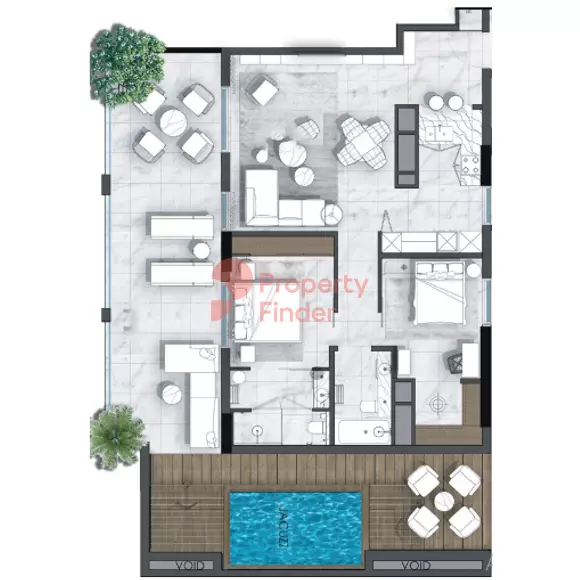 typeSize floor plan for North 43