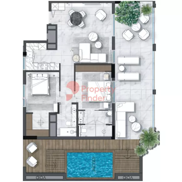 typeSize floor plan for North 43
