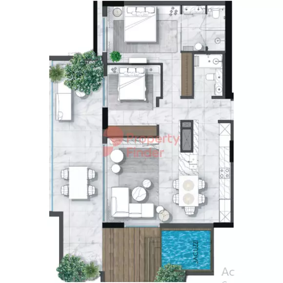 typeSize floor plan for North 43