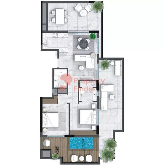typeSize floor plan for North 43