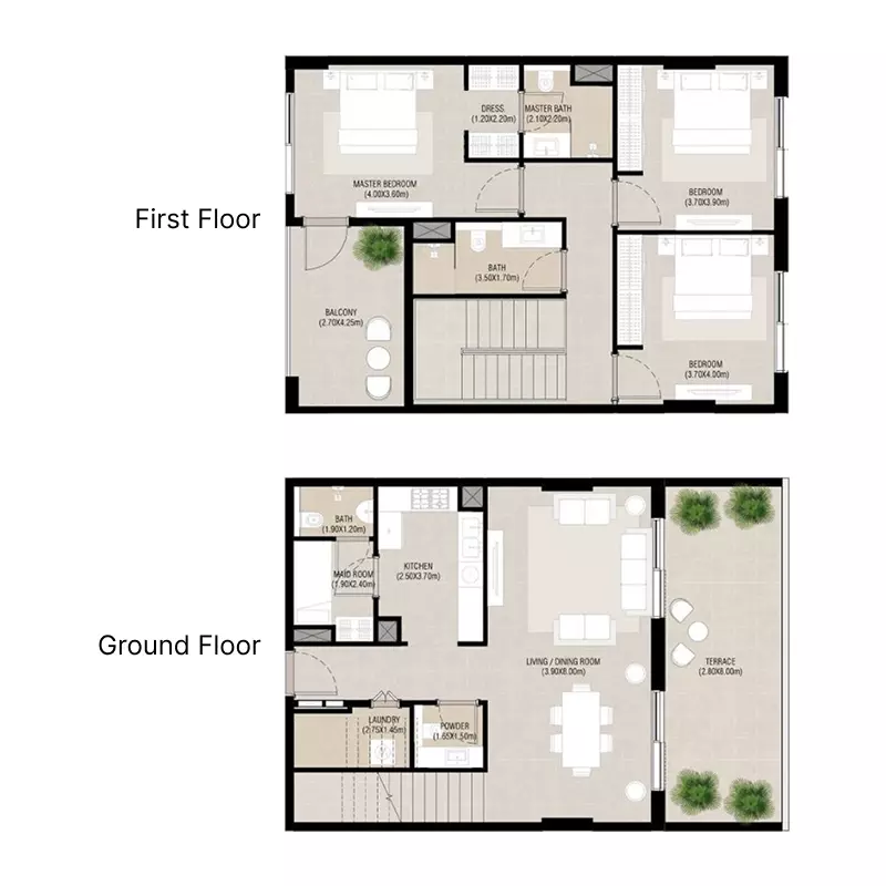 typeSize floor plan for Nshama Camden