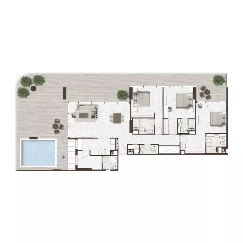 typeSize floor plan for Onda By Kasco