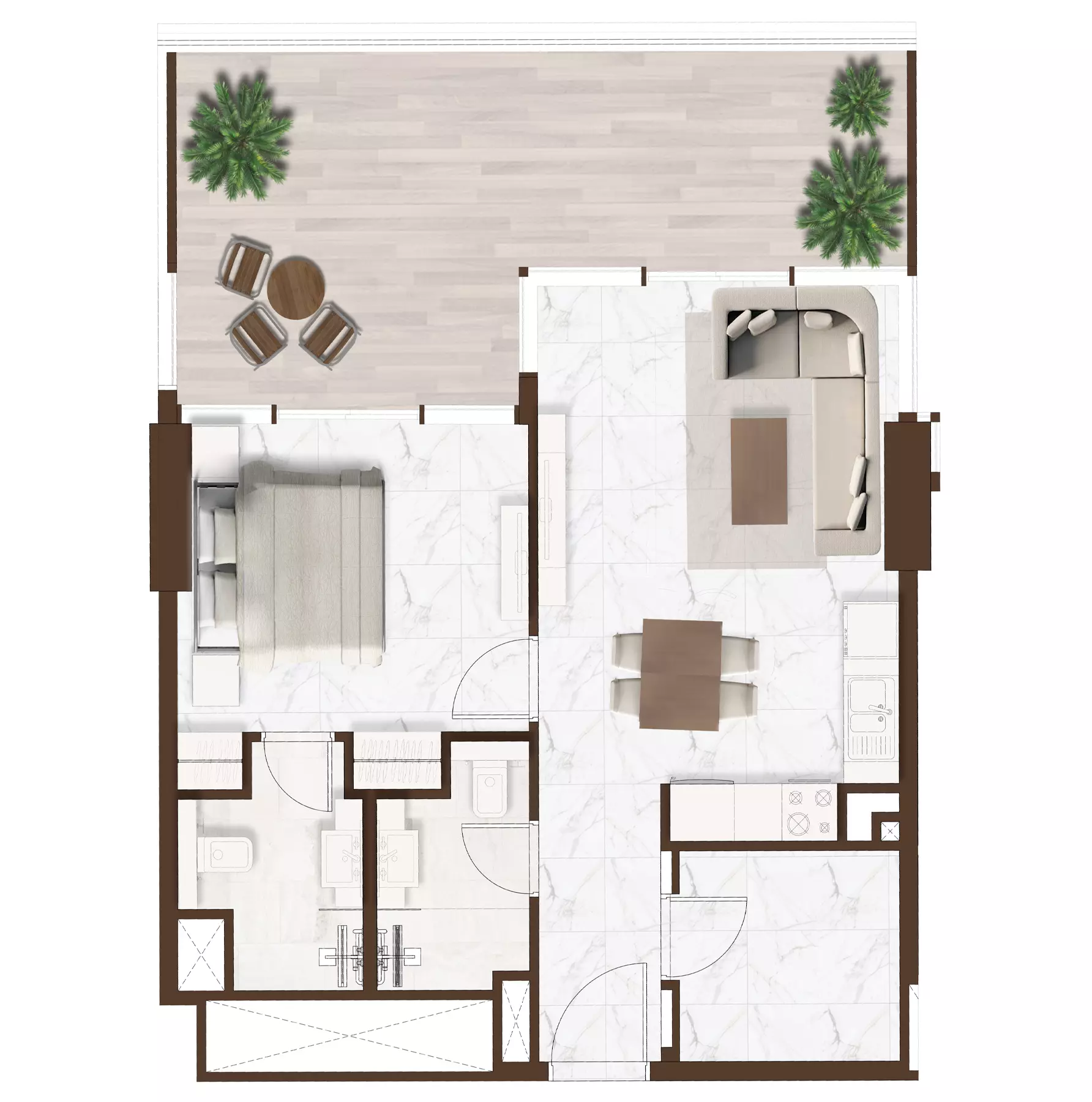 typeSize floor plan for Onda By Kasco