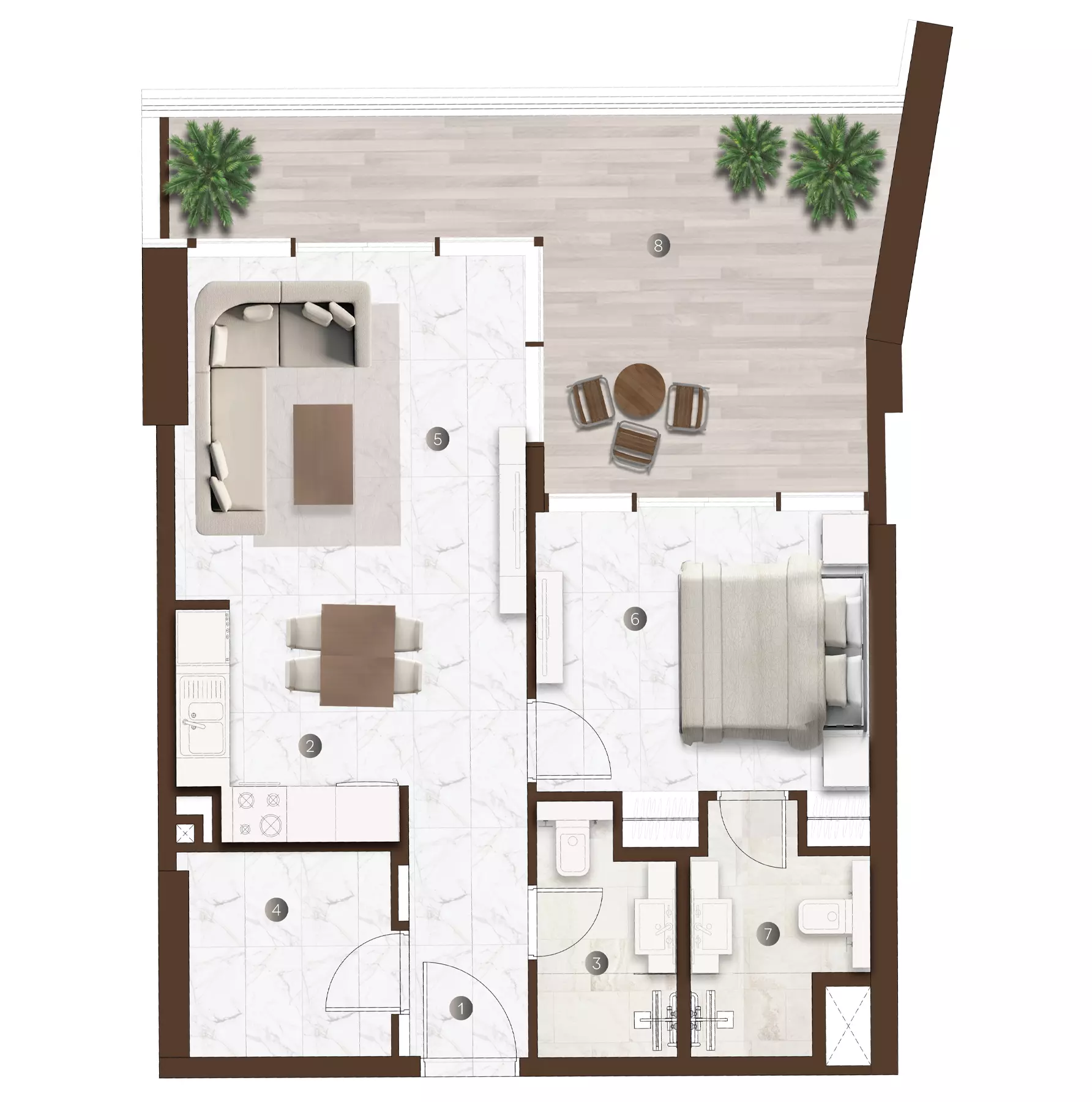 typeSize floor plan for Onda By Kasco