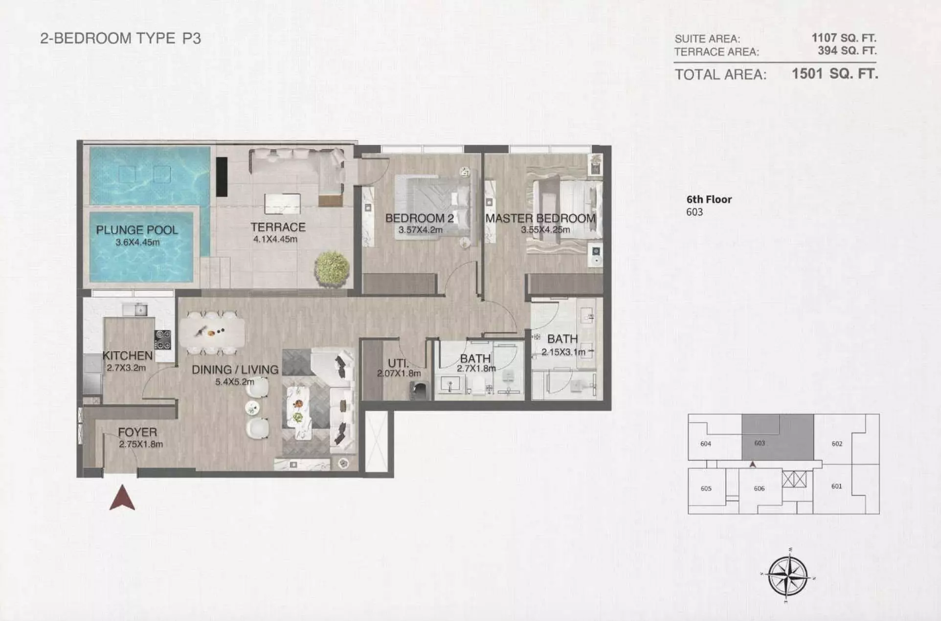 typeSize floor plan for One By Nine